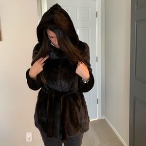 Natural mink coat
